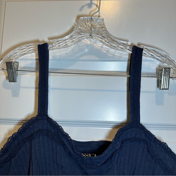 Jessica London Navy Blue Pleated Front Sleeveless Tank size 22/24 - Picture 3 of 6